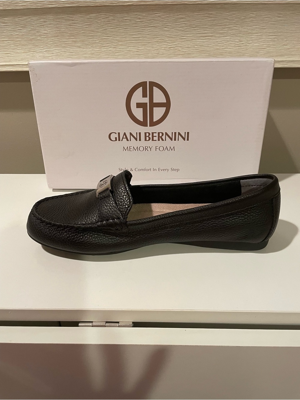 Giani Bernini Black Pebbled Leather Slip-On Loafer